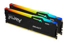 Kingston 64 GB 4800MT/s DDR5 CL38 DIMM (komplet 2) FURY Beast RGB PnP