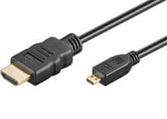 PremiumCord Kabel HDMI A - HDMI micro D, 2 m