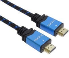Ultra HDTV 4K@60Hz HDMI 2.0b kabel kovinski + pozlačeni konektorji 2m bombažni kabelski plašč
