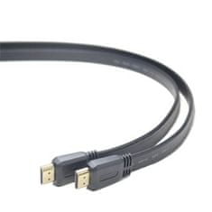 PremiumCord HDMI High Speed + Ethernet ploščati kabel, pozlačeni konektorji, 5 m