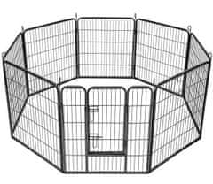 Malatec 8 delna kovinska visoka ograda za kužke ali mačke