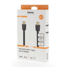 Hama Kabel HDMI High Speed 4K 1,5 m, raven Flexi-Slim