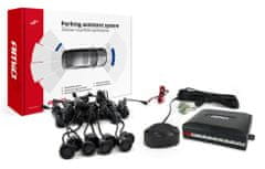 AMIO Parkirni senzorji PDC z zvočnim opozorilom 8 senzorjev črni