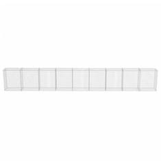 Vidaxl Gabionska stena s pokrovi iz pocinkanega jekla 900x50x100 cm