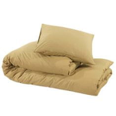 Vidaxl Posteljnina taupe 155x220 cm bombaž