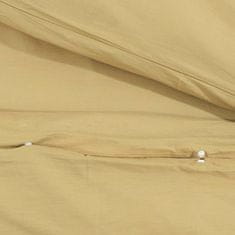 Vidaxl Posteljnina taupe 155x220 cm bombaž