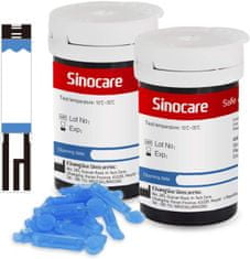 Sinocare komplet 50 nadomestnih trakov + 50 lancet za glukometer Safe AQ Smart