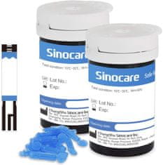 Sinocare komplet 50 nadomestnih trakov + 50 lancet za glukometer Safe AQ Angel