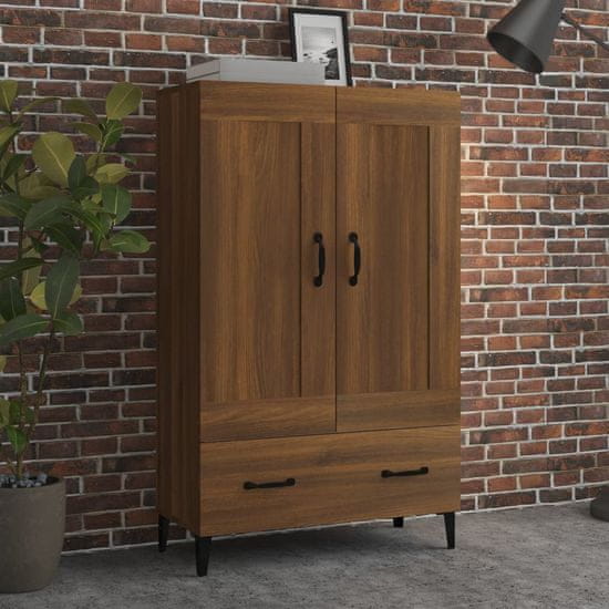Vidaxl Visoka omarica rjavi hrast 70x31x115 cm inženirski les
