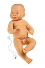 Llorens 45005 NEW BORN BOY - realistična rumena lutka s celuloidnim telesom - 45 cm