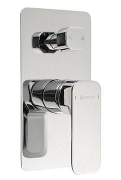 SAPHO Vgradni tuš sistem SPY, 2 izhoda, vrtljiv preklop, kromirana površina