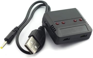 YUNIQUE GREEN-CLEAN 1 Kos USB polnilec 1 do 4 za modele Hubsan H107 H107L H107C H107D, Wltoys V202 V252 V939, UDI U816A U816, JXD 830 385 388, Syma X392 X5C X5SW, FY 5 310B, Hubsan H310 H107L H107C H107D RC