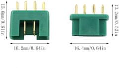 YUNIQUE GREEN-CLEAN Visokokakovostni mpx priključki, moški-ženski, priključki za RC Lipo model baterije (zelena), 5 parov