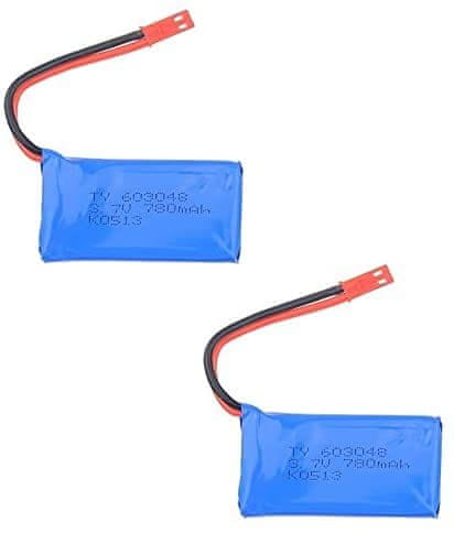 YUNIQUE GREEN-CLEAN 2pcs Polnilna lipo baterija (3.7V 780mAh) za Wltoys V636 V686 V686G V686K JJRC V686 Quadcopter Drone