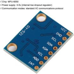 YUNIQUE GREEN-CLEAN 1 kos modul GY-521 MPU-6050 3-os gyroscope in pospešitev merilnik za Arduino