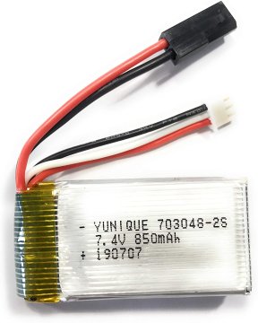 YUNIQUE GREEN-CLEAN Polnilna lipo baterija 7.4V 850mAh za 1/16 XLH 9130 9136 9137 RC Avto 4WD Truck Rocker Crawler