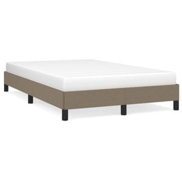 Vidaxl Posteljni okvir brez vzmetnice taupe 120x200 cm blago