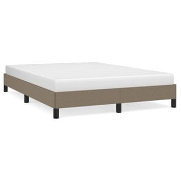 Vidaxl Posteljni okvir brez vzmetnice taupe 140x200 cm blago