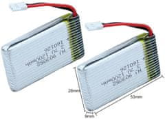 2pcs Polnilna lipo baterija (3.7v, 1200mAh Lipo) za RC dronov Syma X5SC X5SW Quadcopters