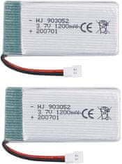 2pcs Polnilna lipo baterija (3.7v, 1200mAh Lipo) za RC dronov Syma X5SC X5SW Quadcopters