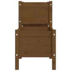 Vidaxl Cvetlično korito medeno rjavo 178,5x44x75 cm trdna borovina