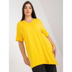 RELEVANCE Ženska bluza z izrezom plus size PHOEBE rumena RV-BZ-7854.91_391040 Univerzalni