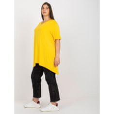 RELEVANCE Ženska bluza z izrezom plus size PHOEBE rumena RV-BZ-7854.91_391040 Univerzalni