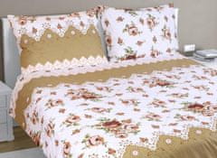 Dvoposteljna bombažna odeja - 1 kos 200x220, 2 kosa 70x90 cm (širina 200 cm x dolžina 220 cm) - Rose