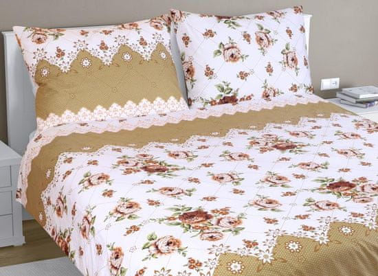 Dvoposteljna bombažna odeja - 1 kos 200x220, 2 kosa 70x90 cm (širina 200 cm x dolžina 220 cm) - Rose
