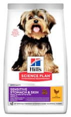 Hill's Sensitive Stomach & Skin Adult Small & Mini suha hrana za pse, s piščancem, 3 kg