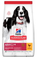 Hill's Adult Medium suha hrana za pse, s piščancem, 14 kg