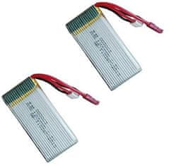 YUNIQUE GREEN-CLEAN 2pcs Polnilna lipo baterija (7.4V 1200mAh) za MJX X101 RC Quadcopter Drone