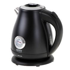 Camry cr 1344 črn električni čajnik s termometrom 1,7l