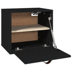 Vidaxl Stenska omarica črna 40x30x35 cm trdna borovina