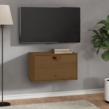 Vidaxl vidaXL Stenska omarica medeno rjava 60x30x35 cm masivni borov les