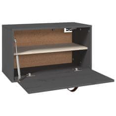 Vidaxl Stenska omarica siva 60x30x35 cm trdna borovina