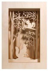 Rayher.	 Lesena sestavljanka v okvirju 3D, V gozdu