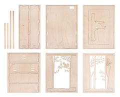 Rayher.	 Lesena sestavljanka v okvirju 3D, V gozdu