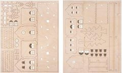 Rayher.	 Lesena sestavljanka, Hiša 2, 3D, 31.7x9.4x14 cm