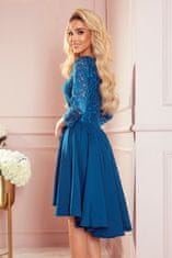 Numoco Ženska čipkasta obleka Nicolle morsko modra XL
