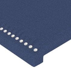 Vidaxl Vzglavje z ušesi moder 93x23x118/128 cm blago