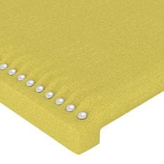 Vidaxl LED posteljno vzglavje zeleno 163x16x78/88 cm blago