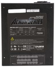Zalman ZM750-ARX 750W 80+ Platinum, aPFC, 13,5cm ventilator, modularni