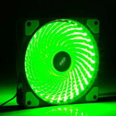 Akyga Ventilator 12cm LED zelen