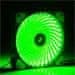 Akyga Ventilator 12cm LED zelen