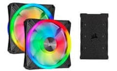 Corsair QL Series QL140 RGB LED ventilator, 2x 140mm, 26dBA, Lighting Node CORE