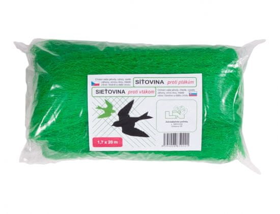 Zaščitna mreža proti pticam zelena 2,5cm 1,7x20m