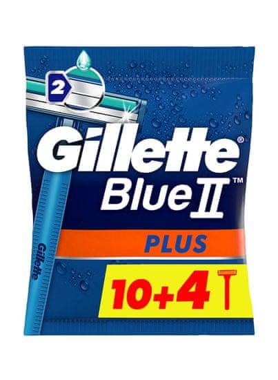 Gillette BlueII Plus Moški brivniki za hitro britje, 14 kosov