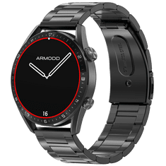 ARMODD Silentwatch 5 Pro črna s kovinskim paščkom + silikonski pašček, pametna ura