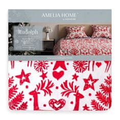 FLHF Snuggy rdeča tiskana božična posteljnina 200x200+80x80*2 AmeliaHome